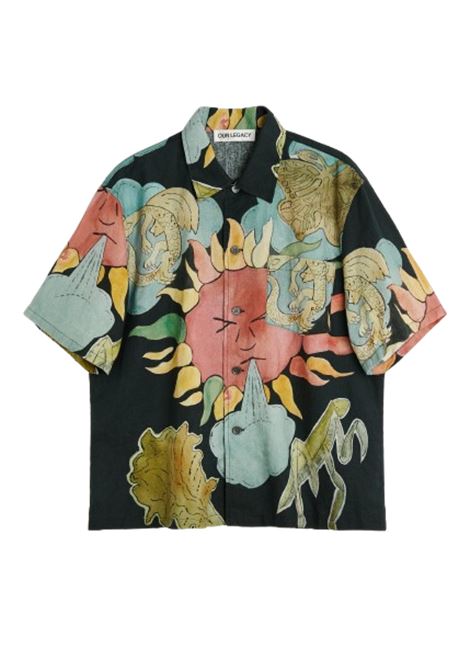 solar power print shirt man black OUR LEGACY | M2252BSP